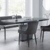 Caishen Extending High Gloss Dining Table In Grey