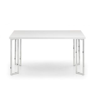 Magaly Rectangular High Gloss Dining Table In White