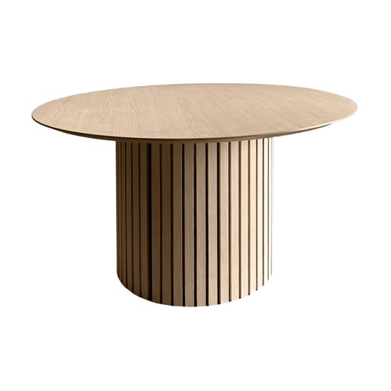 Labasa Dining Table Round In White Pigmented Oiled Oak