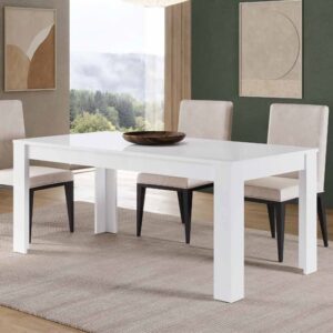 Metz High Gloss Dining Table 190cm In White