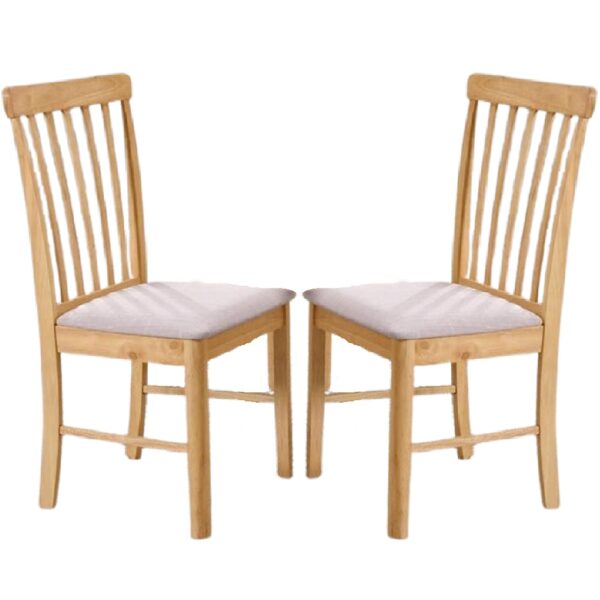 Garnet Oak Wooden Dining Chairs In Pair