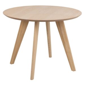 Tbilisi Wooden Round Dining Table In White Oak