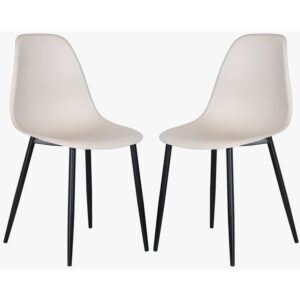 Arta Curve Calico Plastic Dining Chairs In Pair