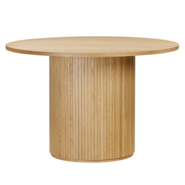 Vevey Wooden Round Dining Table In Oak