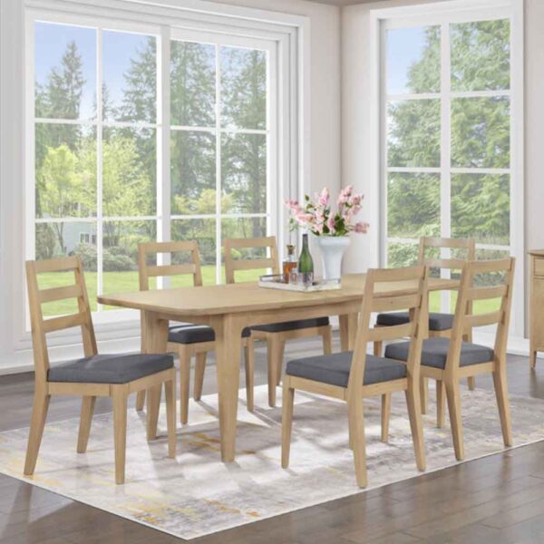 Petaluma Wooden Extending Dining Table With 6 Chairs - Oak