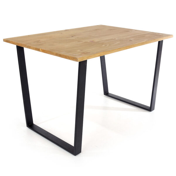 Tilston Large Wooden Rectangular Dining Table In Oak And Black